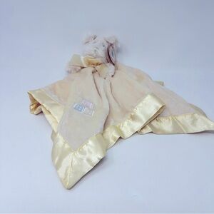 Cuddle Me Sleepers Bear Hug Baby Lovey Lovie Yellow Soft Satin Rattle 19” Square